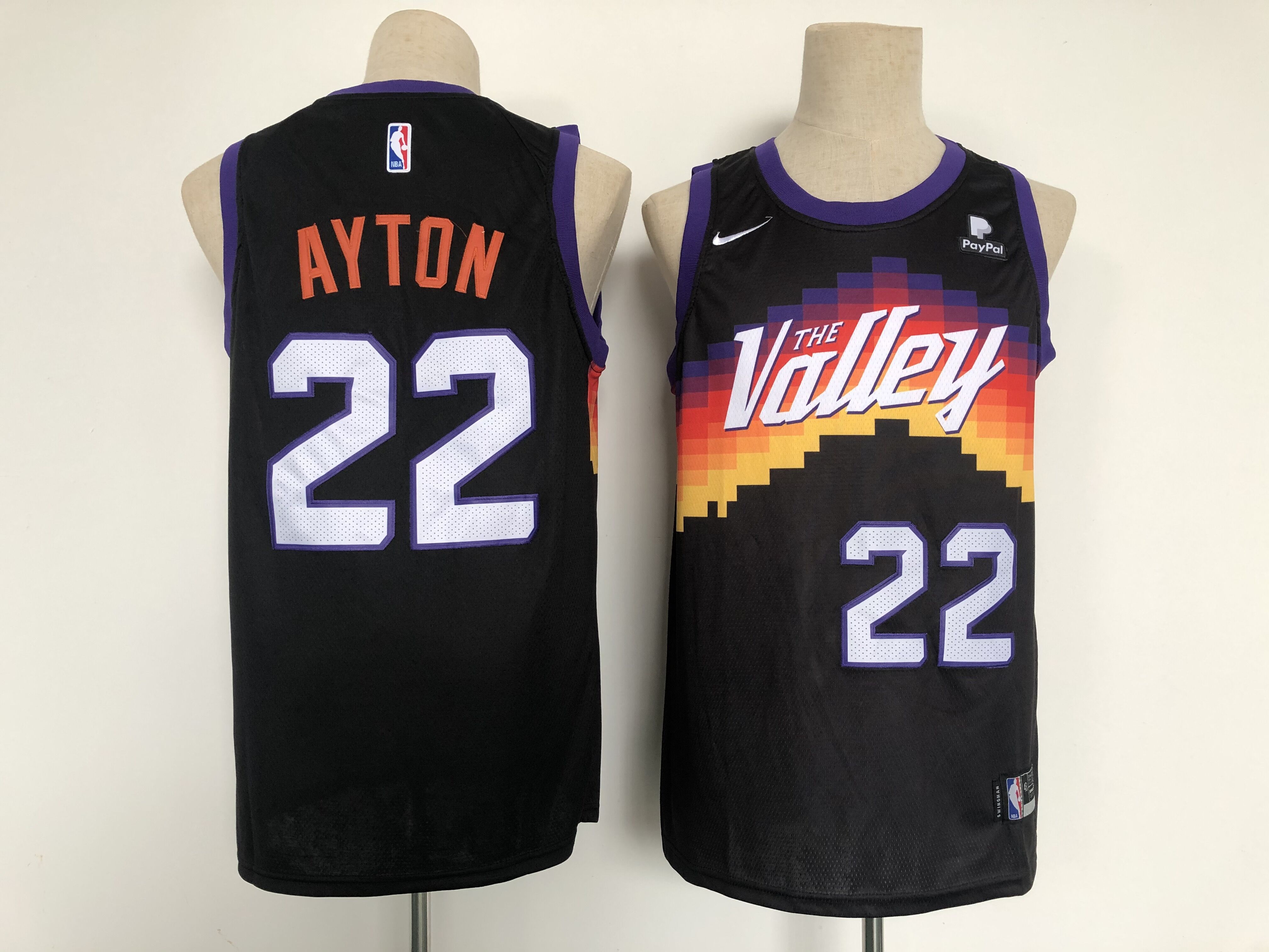 Men Phoenix Suns #22 Ayton Black City Edition Nike 2021 NBA Jersey->phoenix suns->NBA Jersey